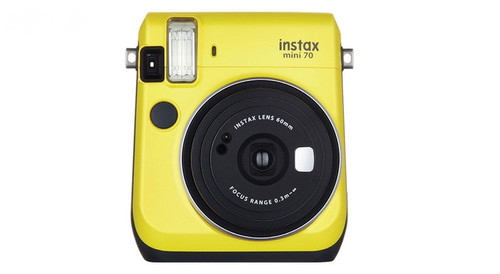 دوربین عکاسی چاپ سریع فوجی فیلم زرد مدل Instax mini 70